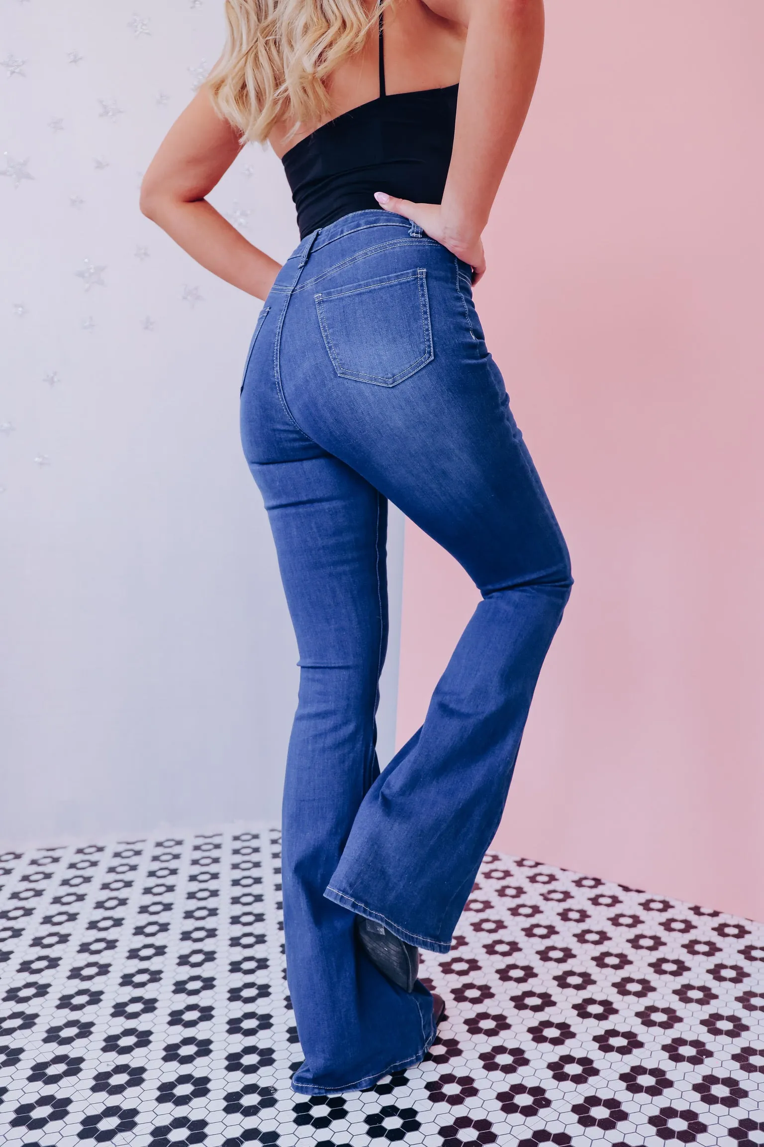 Delray Denim Flare Jeans - Medium Wash