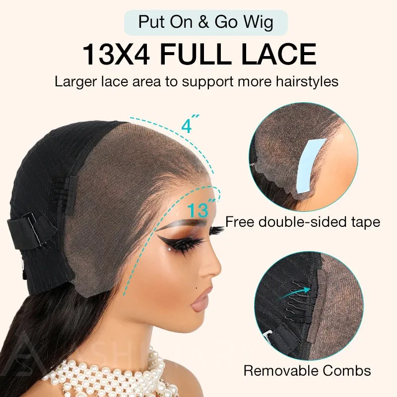 Double Drawn High Density Pre-Cut Lace Bob 13x4 Transparent Lace Frontal Wigs Pre Bleached Knots