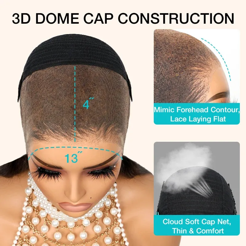 Double Drawn High Density Pre-Cut Lace Bob 13x4 Transparent Lace Frontal Wigs Pre Bleached Knots