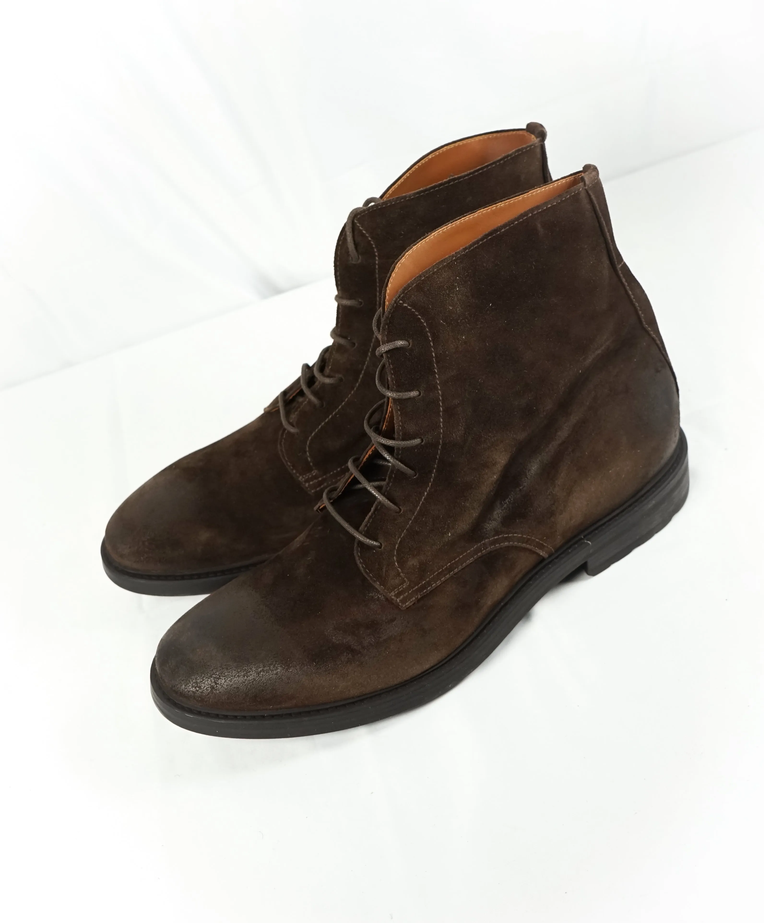 DOUCAL’S - Hight Top Weathered Distressed Suede Boots - 12