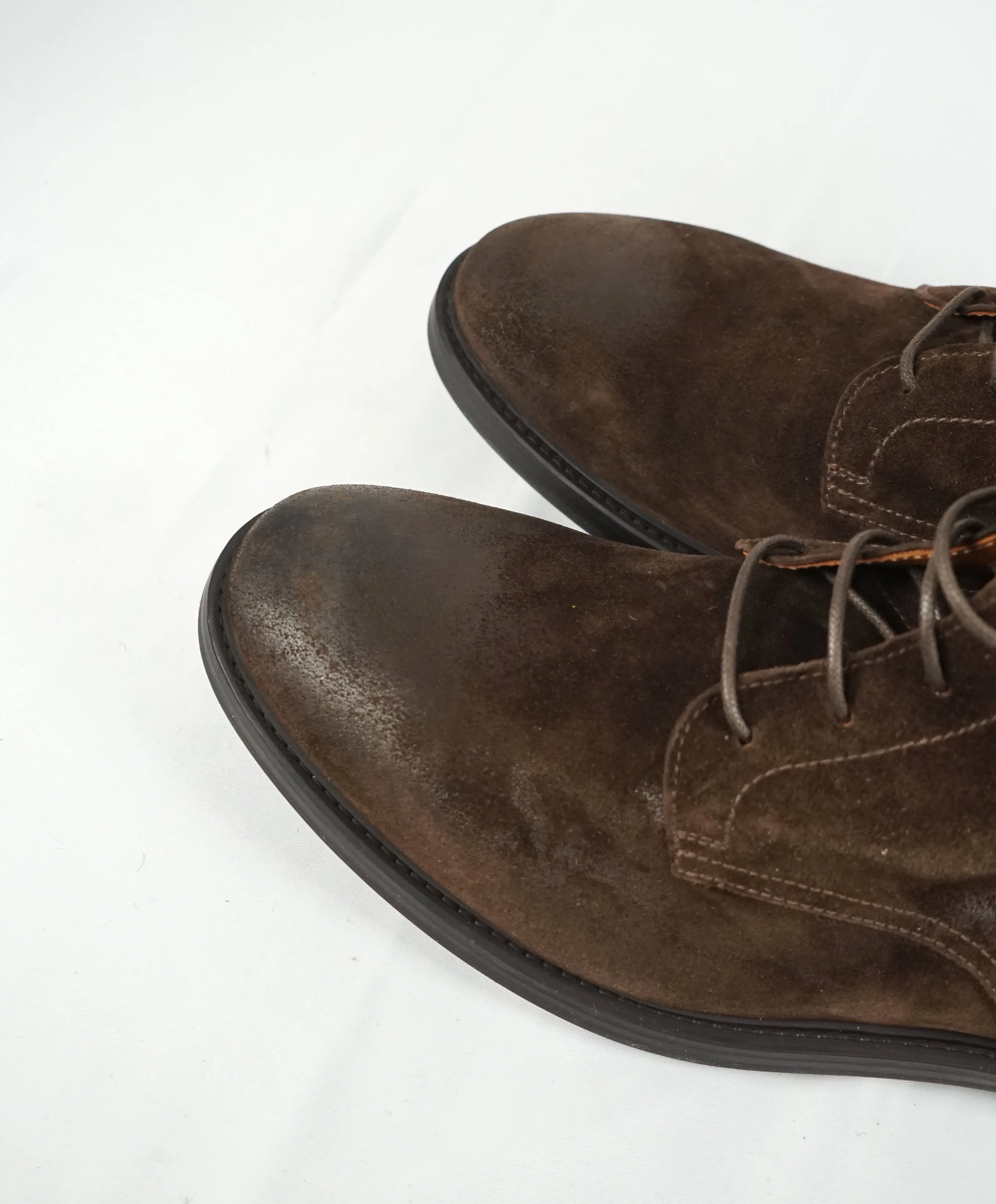 DOUCAL’S - Hight Top Weathered Distressed Suede Boots - 12