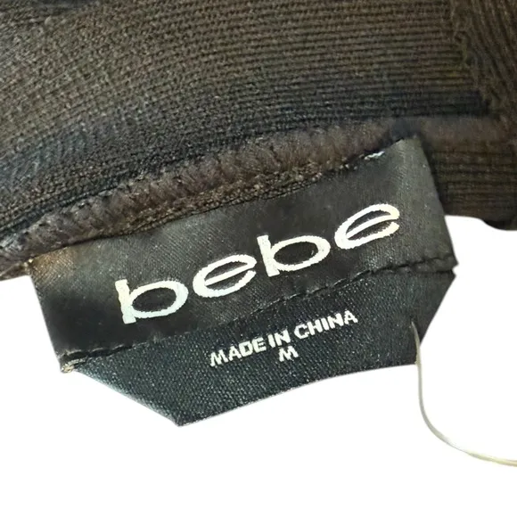 Elegant Bebe Black Ruffle Mini Skirt