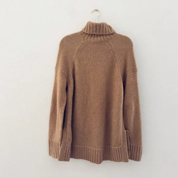 Everlane Cloud Turtleneck Sweater Wool Alpaca Knit Classic Minimalist Tan L