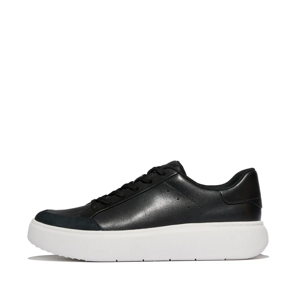 FitFlop RTG Leather Suede Sneakers - Black