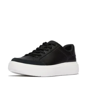 FitFlop RTG Leather Suede Sneakers - Black