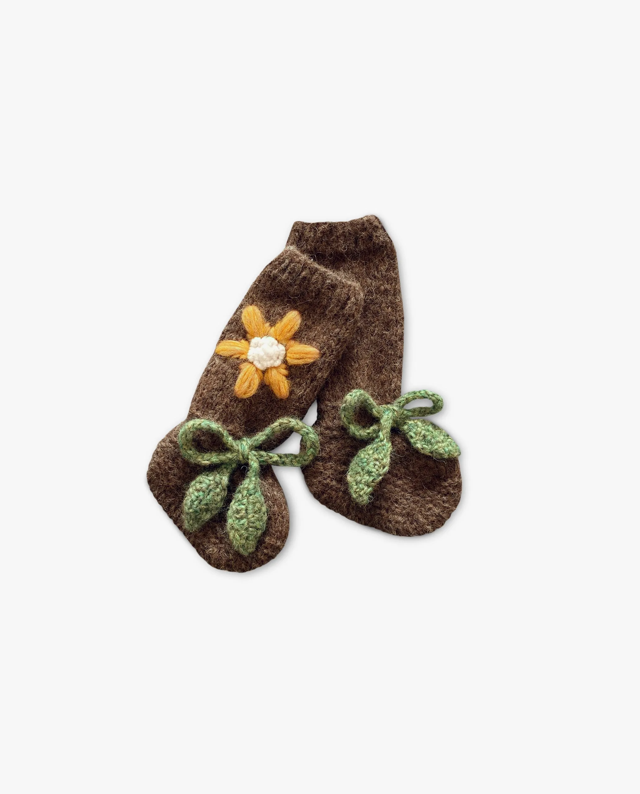 Flower Rain Booties | Brown