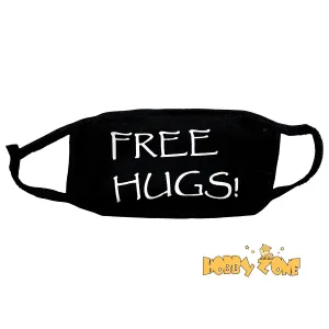 Free Hugs Black Reusable Face Mask