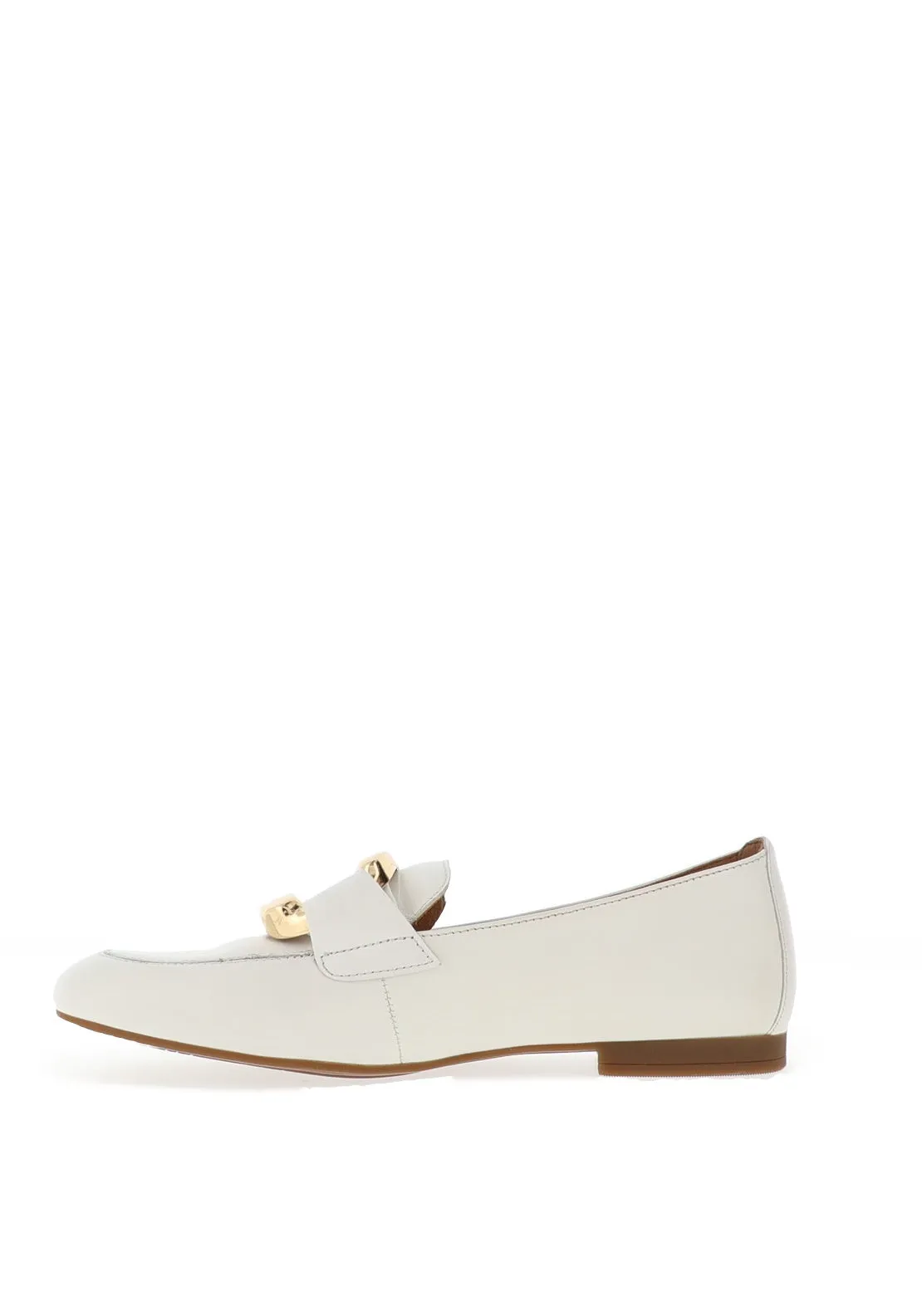 Gabor Leather Chain Link Pumps, White