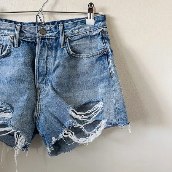 GRLFRND Distressed Denim Shorts - Size 27