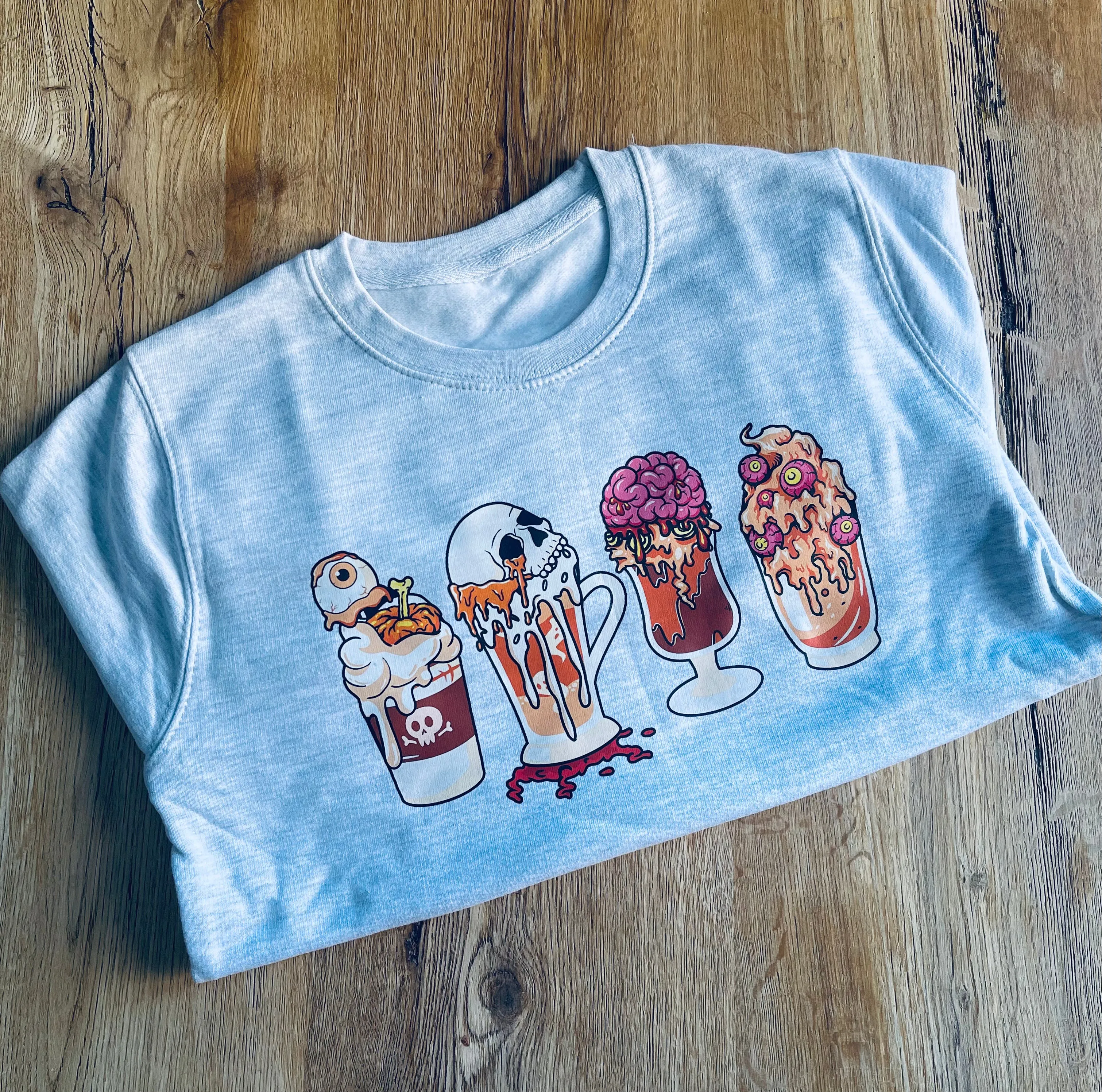 Halloween Coffee Sweater - 9-11 Years
