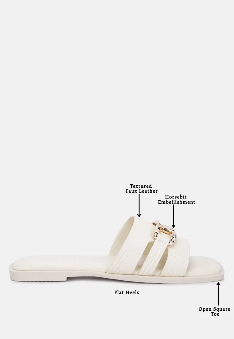 Horsebit Embellished Flats By RAG