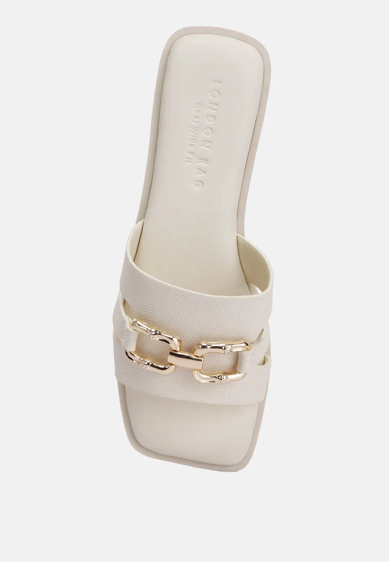 Horsebit Embellished Flats By RAG