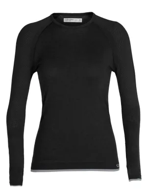 IceBreaker Womens 200 Zone LS Crewe Black Extra Small