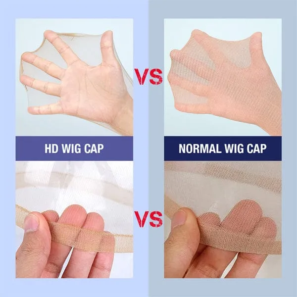 Invisible HD Wig Cap Ultra Thin for Bald Cap Method (2Pcs) - WCAP01 - (C)