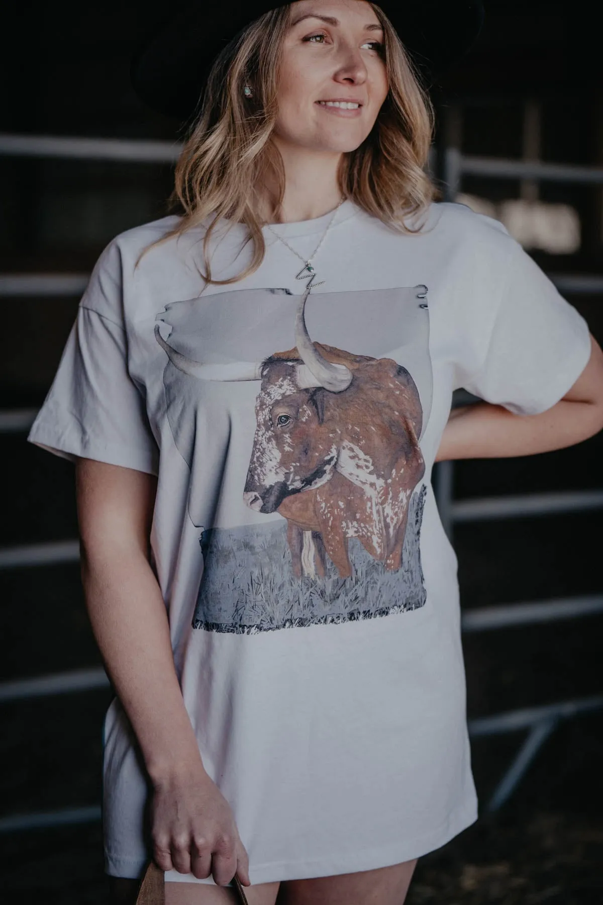 'Iron Span' Two Toned T-Shirt Dress (XL ONLY)