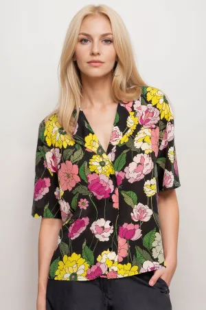 Johnny Was Jade Eartha Camp Shirt L17123 Boho Chic