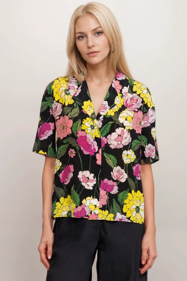 Johnny Was Jade Eartha Camp Shirt L17123 Boho Chic