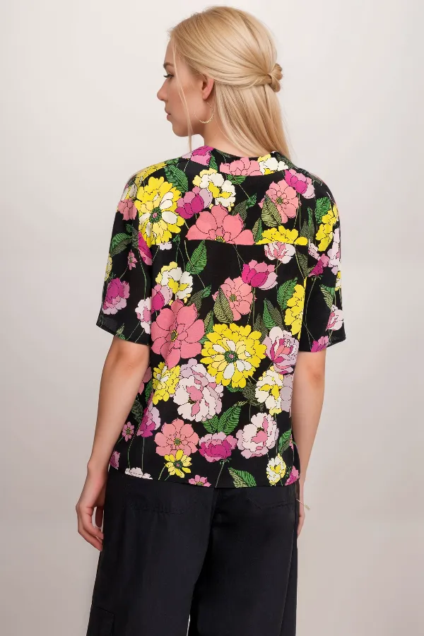 Johnny Was Jade Eartha Camp Shirt L17123 Boho Chic