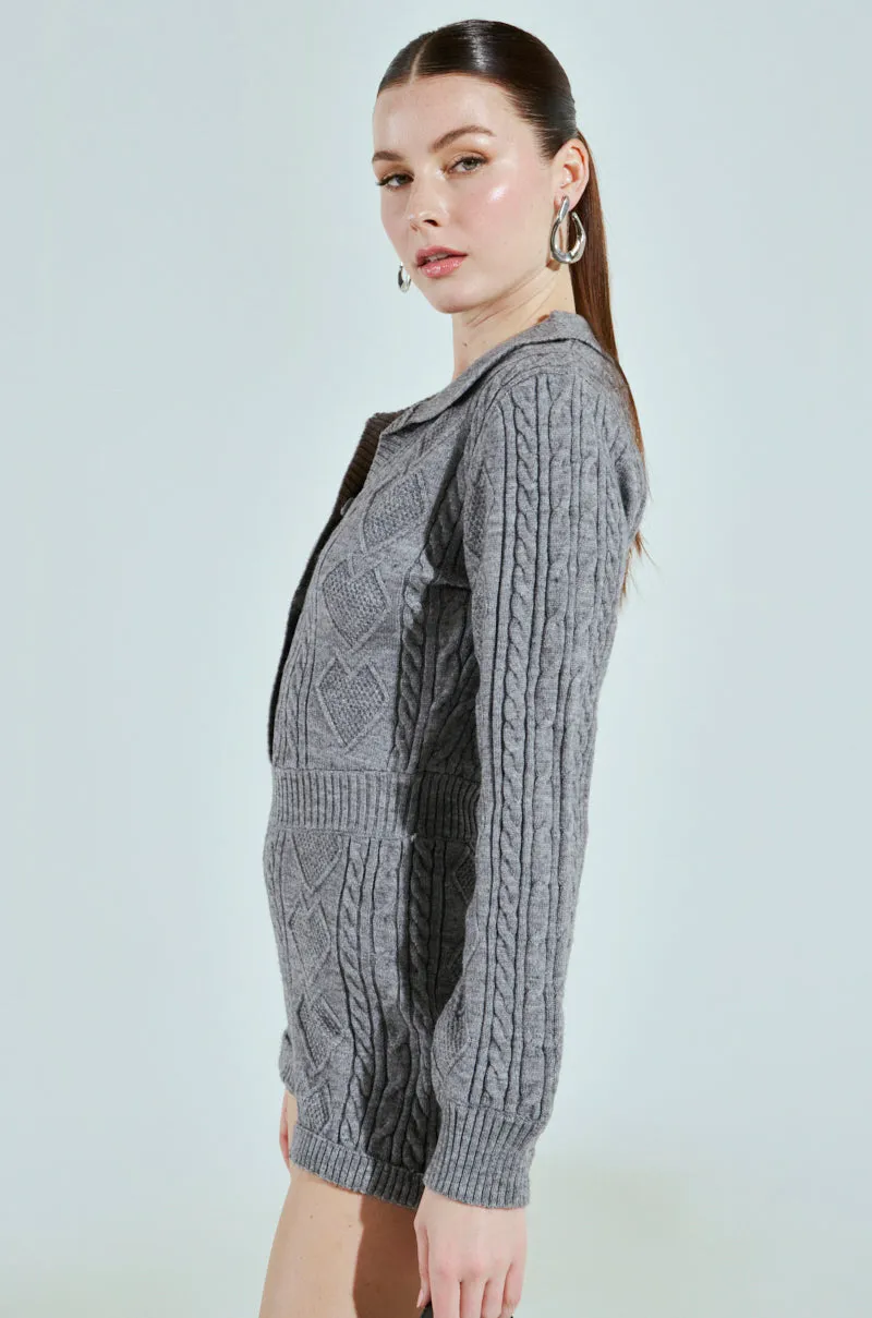 JUST ADD A HEEL KNIT ROMPER