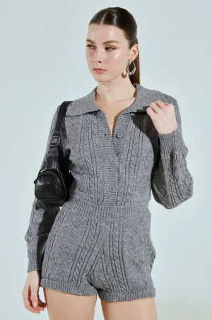JUST ADD A HEEL KNIT ROMPER