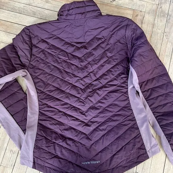 Kari Traa midlayer jacket, ladies large. Burgundy color.