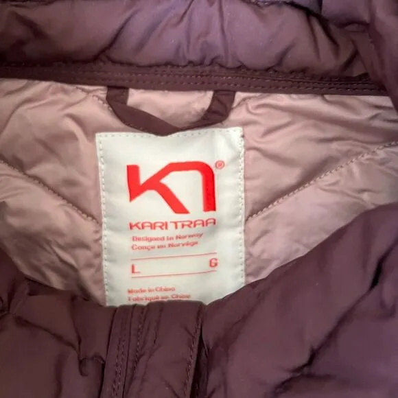 Kari Traa midlayer jacket, ladies large. Burgundy color.