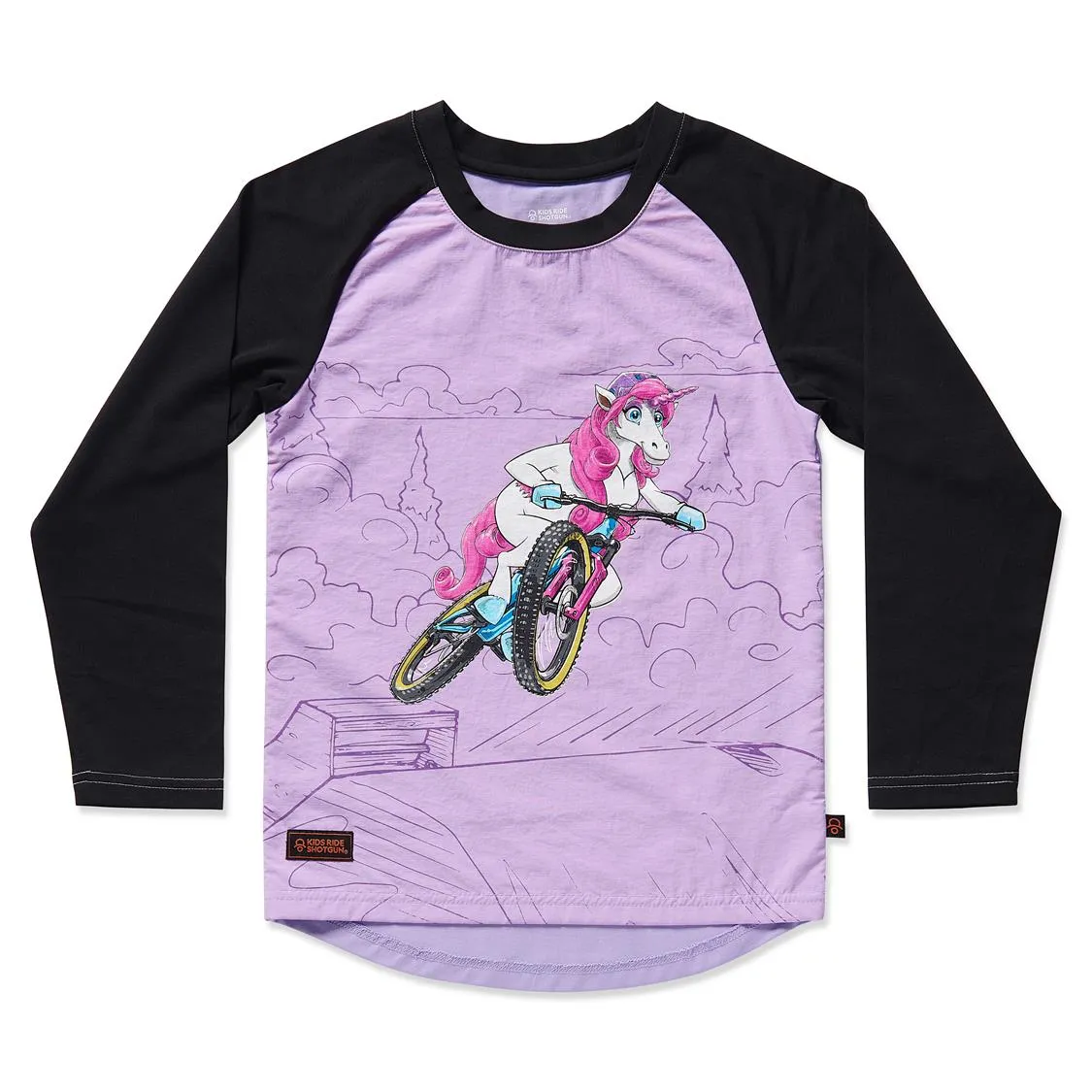 Kids Ride Shotgun - Kids Windproof LS MTB Jersey