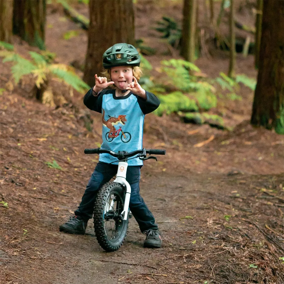 Kids Ride Shotgun - Kids Windproof LS MTB Jersey