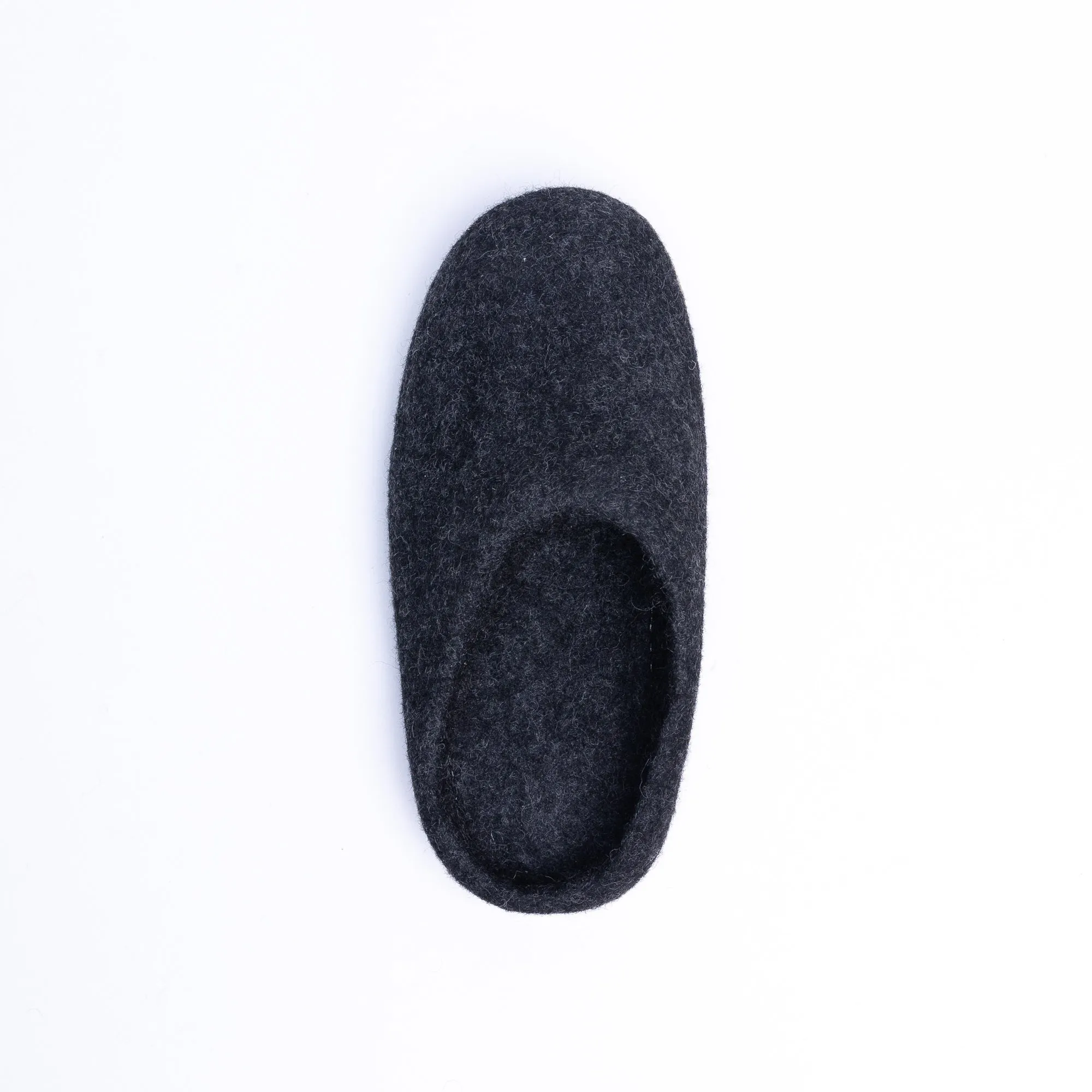 KUUMA - Graphite Wool Slippers Unisex, Hand-Felted Indoor Comfort
