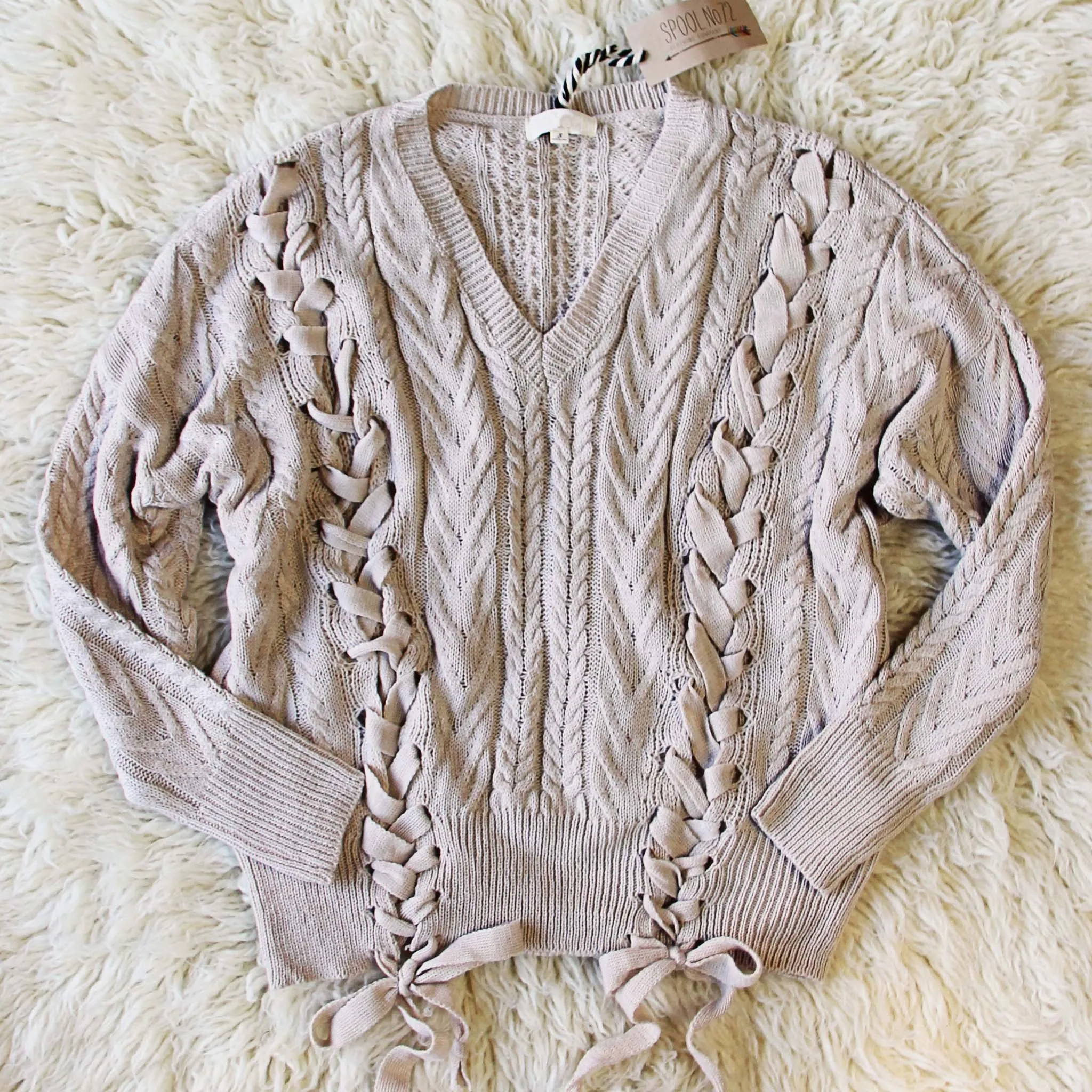 Laced Front Sweater