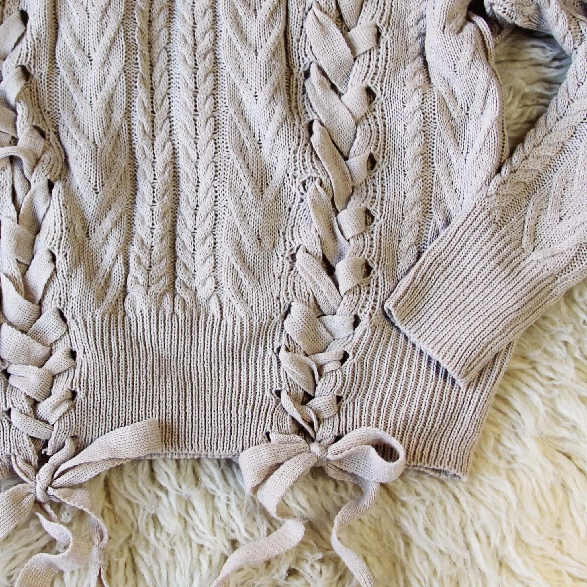 Laced Front Sweater