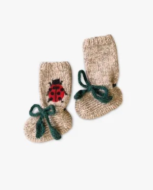 Ladybug Booties | Beigebrown