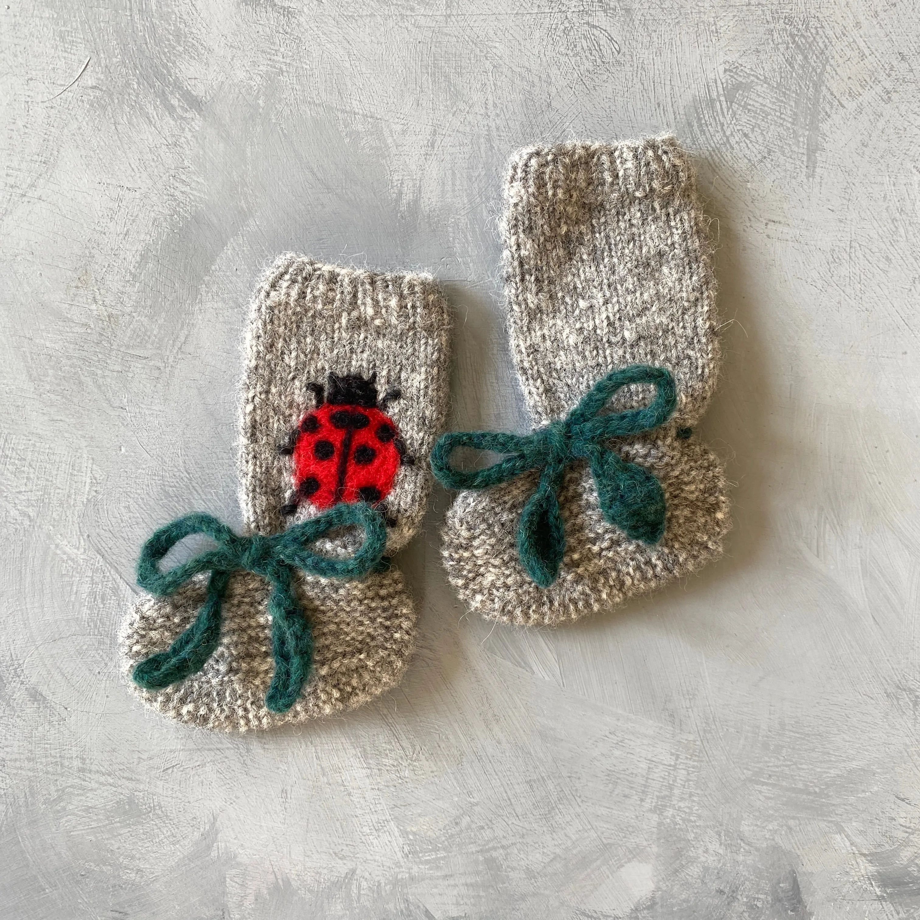 Ladybug Booties | Dark Grey