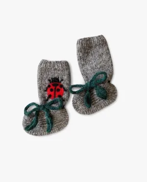 Ladybug Booties | Dark Grey