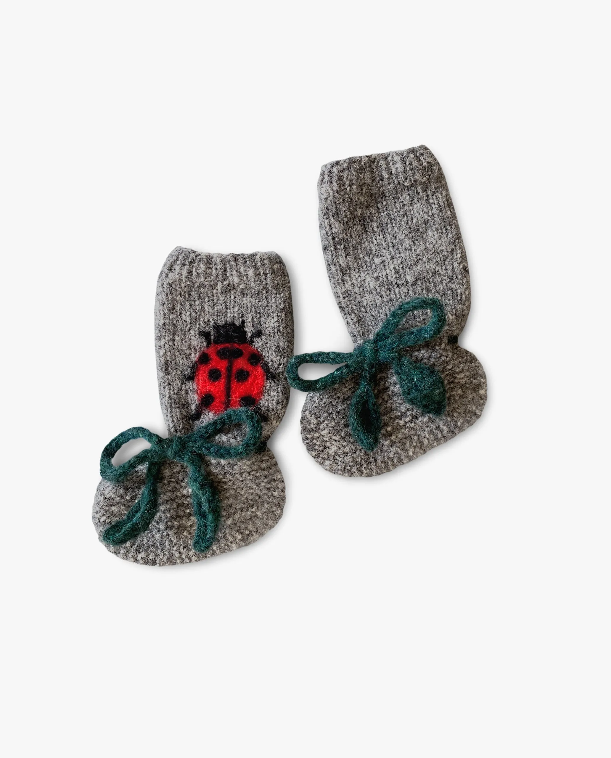 Ladybug Booties | Dark Grey