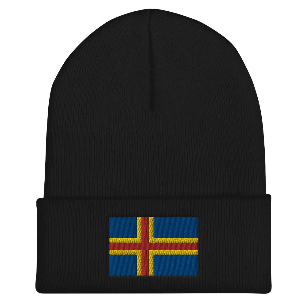 Åland Flag Embroidered Beanie