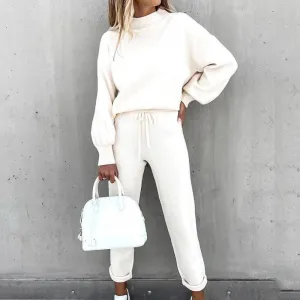 LEAI - Zweiteiliges Lounge-Set in Creme – Komfort trifft Chic