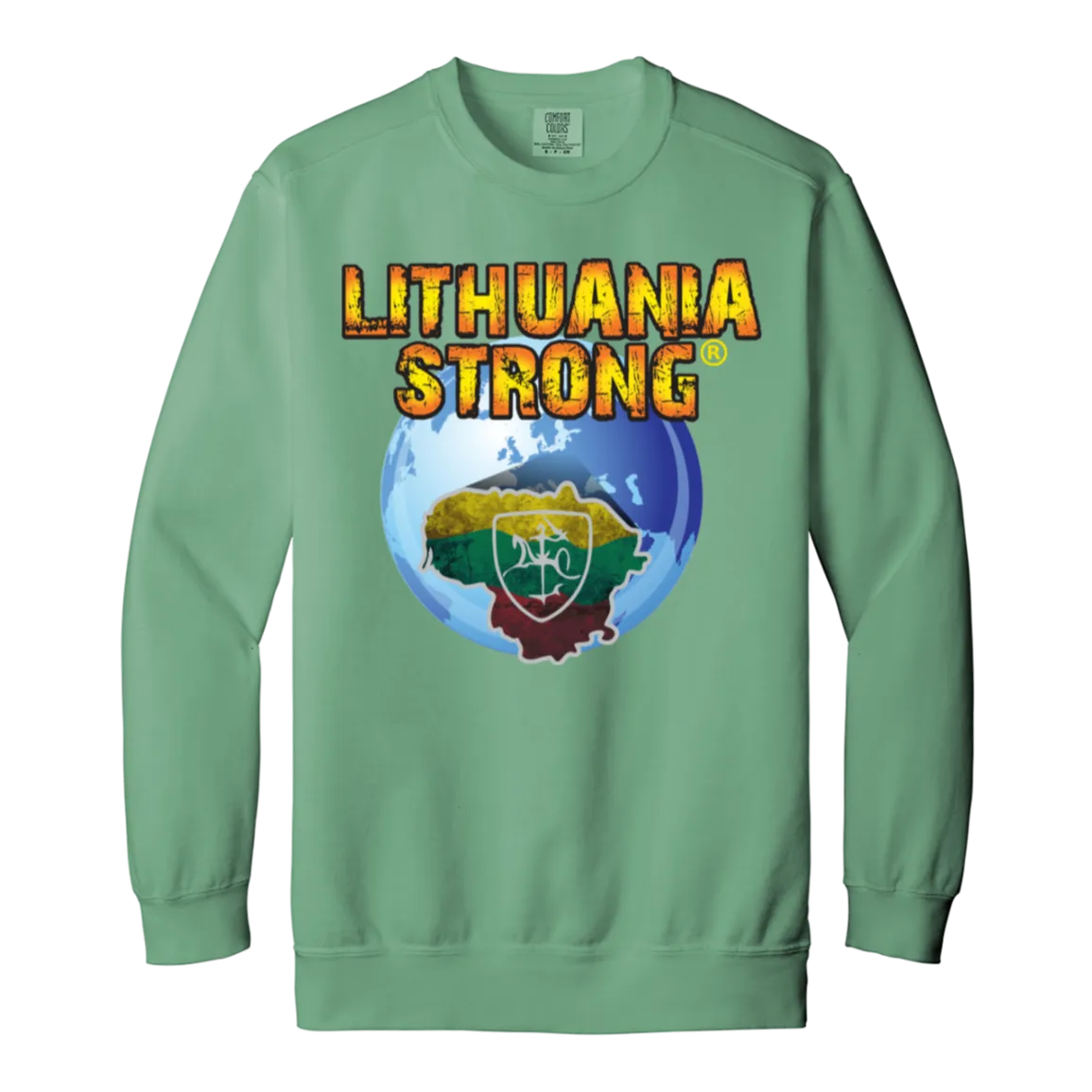 Lithuania Strong - Men/Women Unisex Soft-Washed Crewneck Sweatshirt
