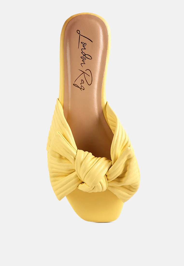 Little Jane Textured Bow Slider Flats By Ruw