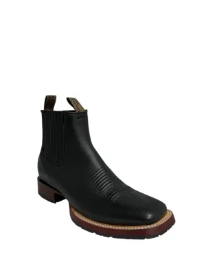 Los Altos Belmont Black Square Toe Tractor - 84TBM2105