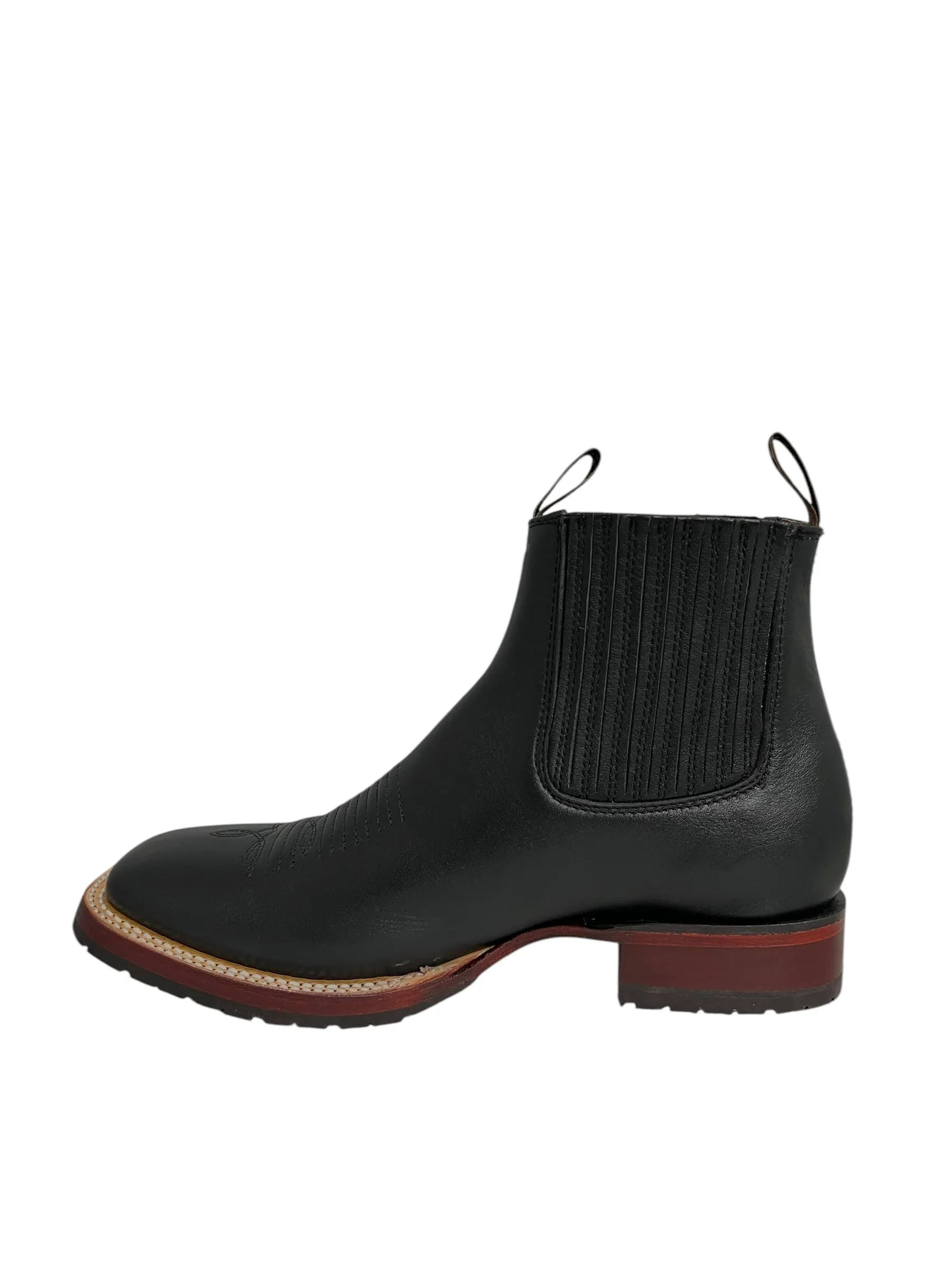 Los Altos Belmont Black Square Toe Tractor - 84TBM2105