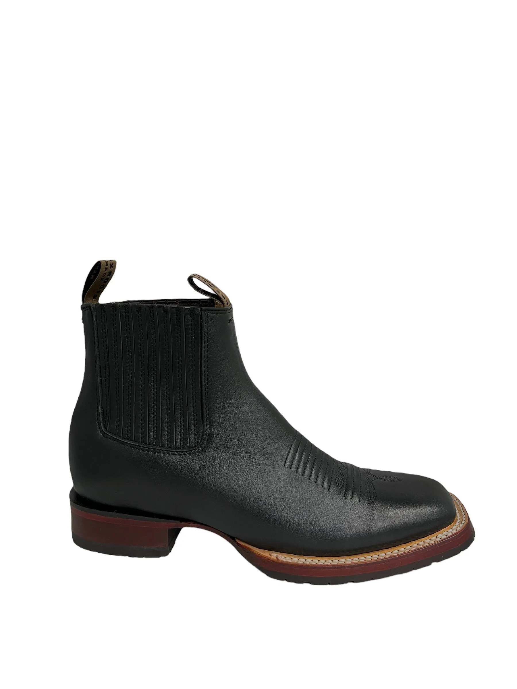 Los Altos Belmont Black Square Toe Tractor - 84TBM2105