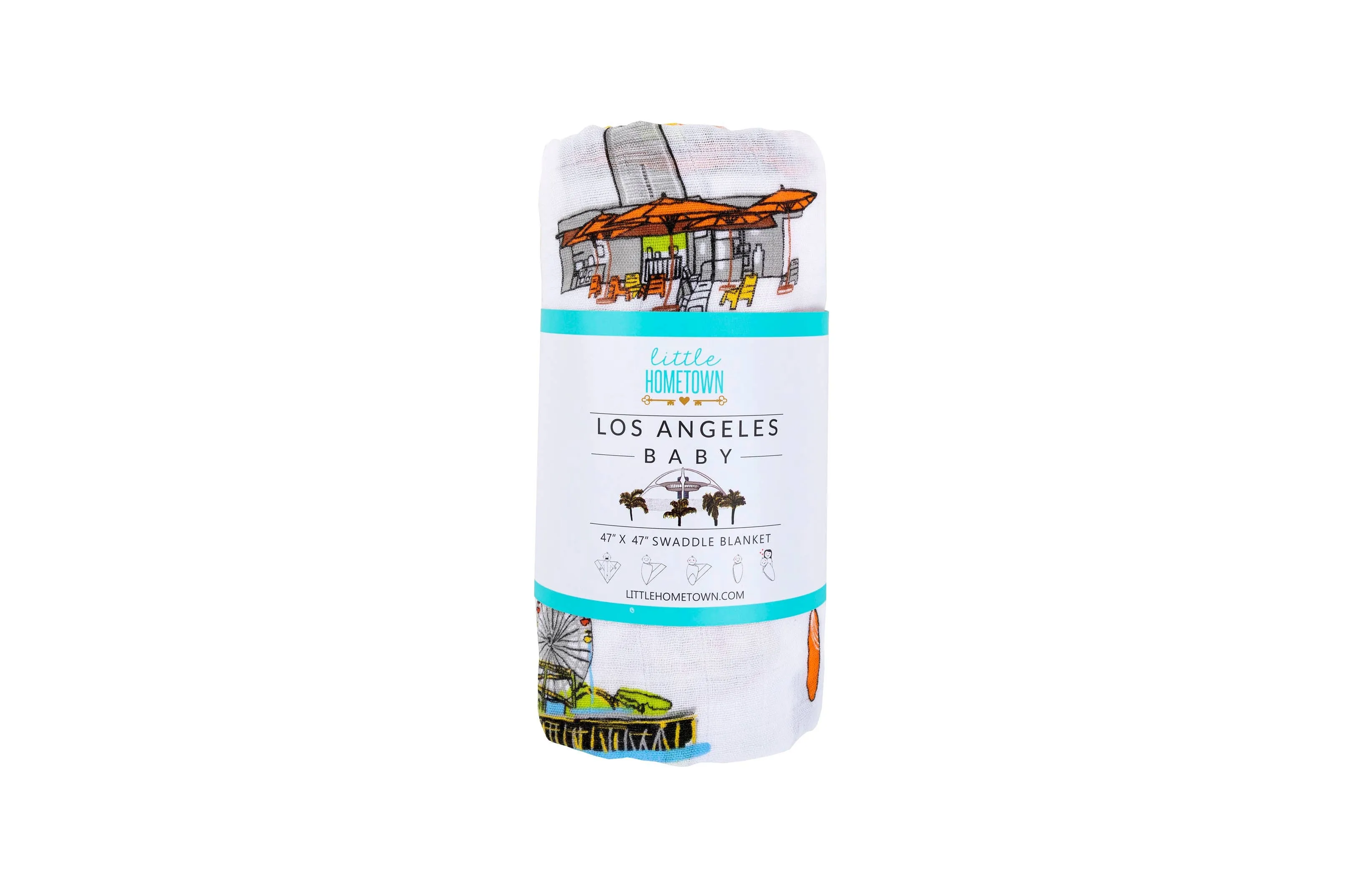 Los Angeles Baby Swaddle Blanket