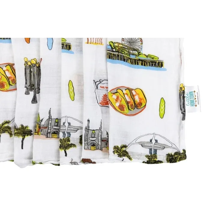 Los Angeles Baby Swaddle Blanket