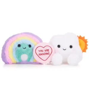 Love Hearts Rainbow and Cloud Plush Soft Toy (13cm)