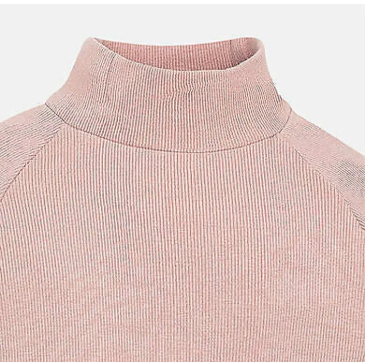 Mayoral Girls Pink High Neck Top : Sizes 2 to 9