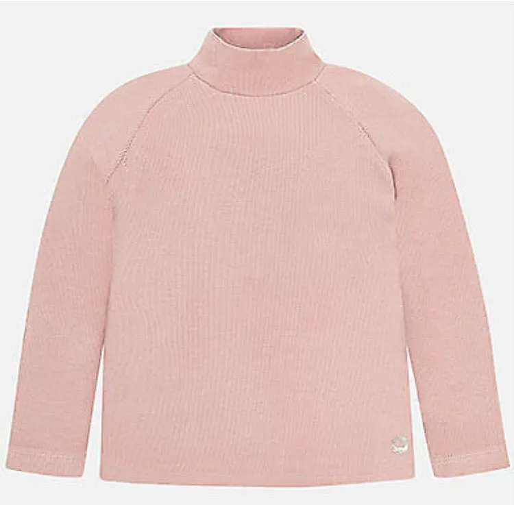 Mayoral Girls Pink High Neck Top : Sizes 2 to 9