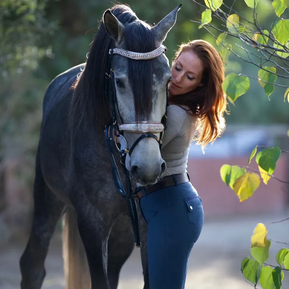 Megan Full Seat Breeches - Foggy Blue