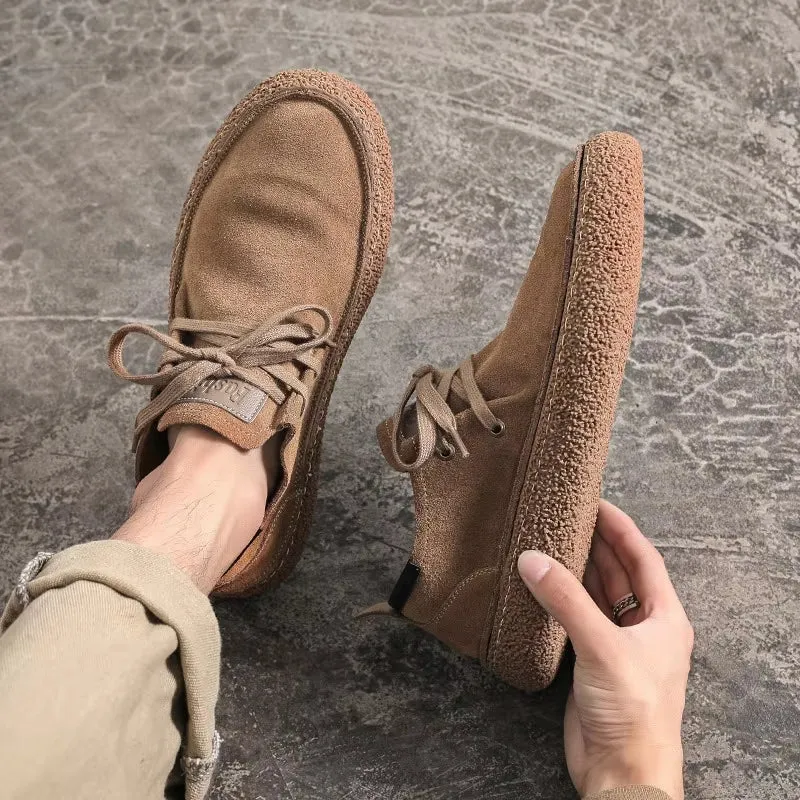 Men Suede Genuine Leather Casual Shoes