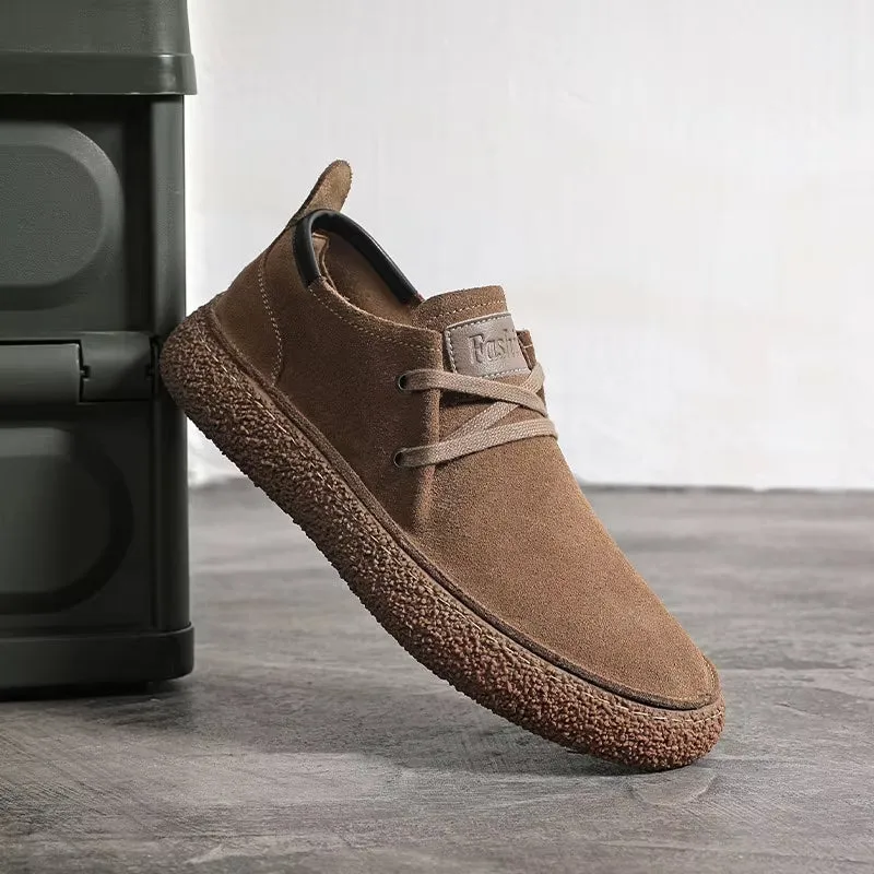 Men Suede Genuine Leather Casual Shoes